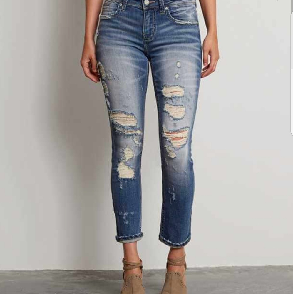 Buckle black boyfriend jeans